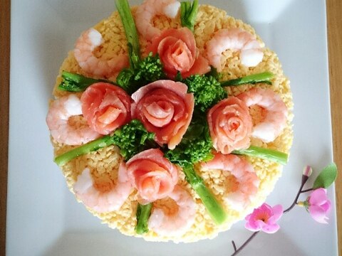 懐かしいあの味 ちらし寿司ケーキ レシピ 作り方 By Ccsacc 楽天レシピ